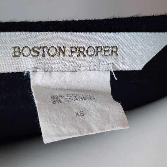 Boston Proper Top Womens Size XS Solid Black V Neck Minimalist Neutral Shirt - Picture 5 of 6